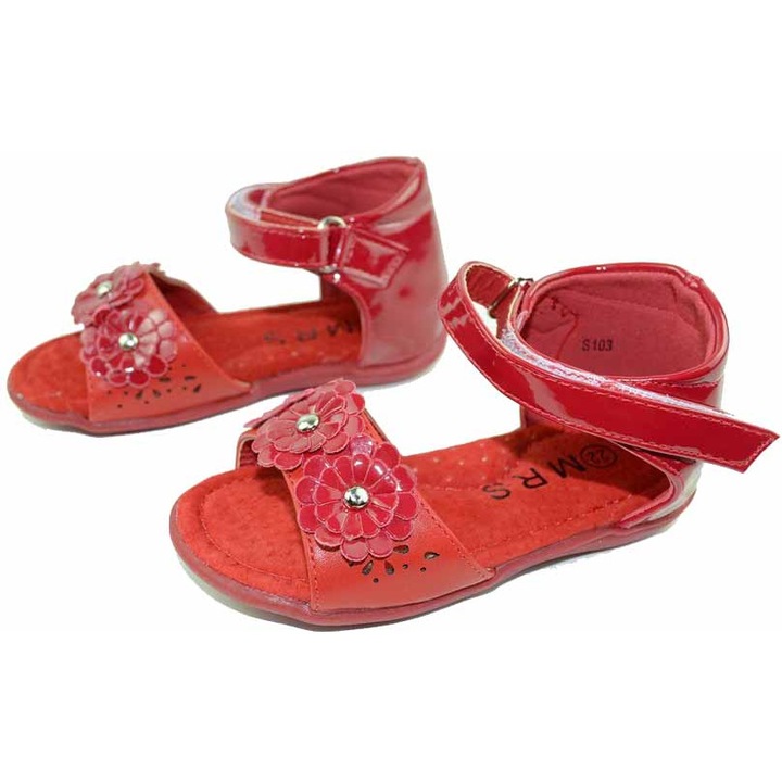 Елегантни сандали за момиче-MRS S103R, Червени