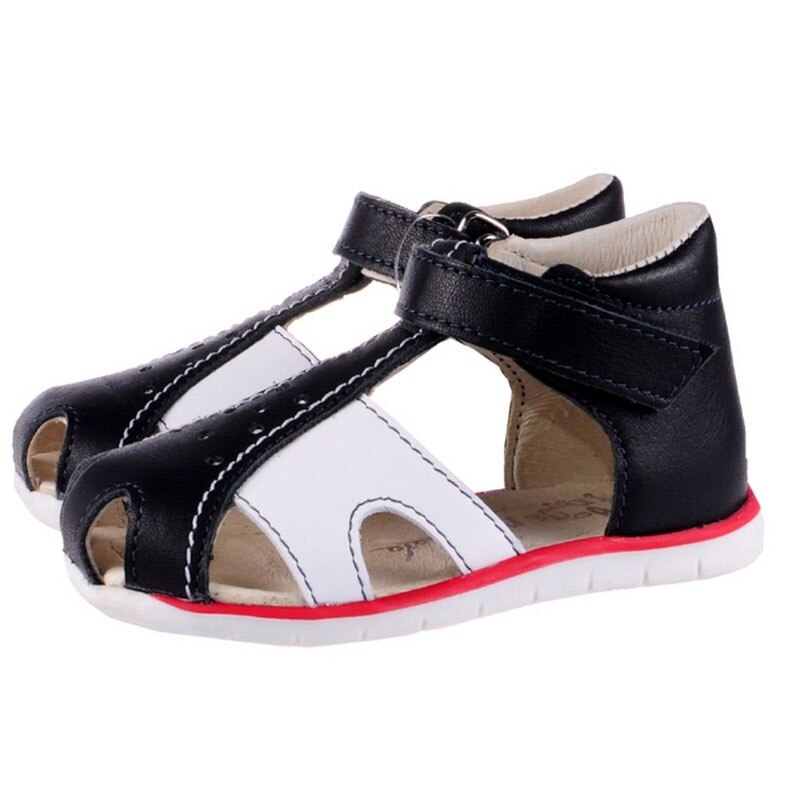 Sandale profilactice din piele naturala pentru baieti Mrugala 1111-71, Multicolor 20 EU