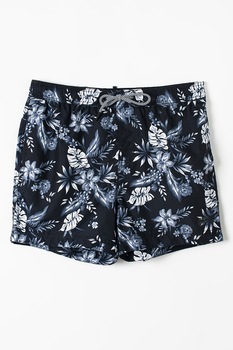 SUPERDRY, Pantaloni scurti de baie Super 5S Beach Volley, Negru/alb/gri carbune SUPERDRY, Pantaloni scurti de baie Super 5S Beach Volley, Negru/alb/gri carbune