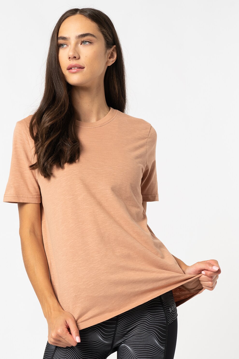 SUPERDRY, Tricou lejer de bumbac Authentic, Roz prafuit