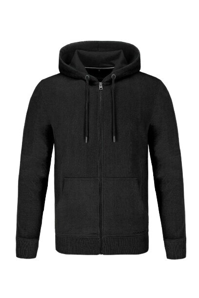 Hanorac cu gluga, bumbac/poliester, Volcano B-Cedrik, Negru, Negru