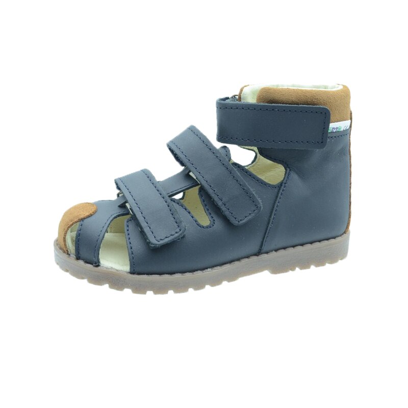 Sandale profilactice din piele naturala pentru baieti Mrugala 1288B-26, Bleumarin 20899