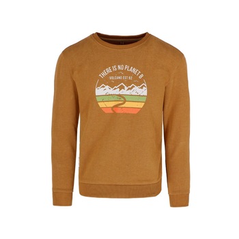 Bluza baieti Volcano B-Andy Junior, Bumbac/Poliester, Galben mustar Bluza baieti Volcano B-Andy Junior, Bumbac/Poliester, Galben mustar