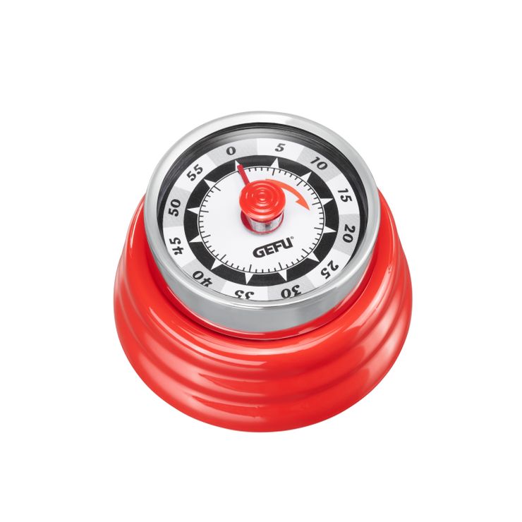 Cronometru mecanic cu magnet, Gefu, Retro, L 7,3, H 3,31, rosu