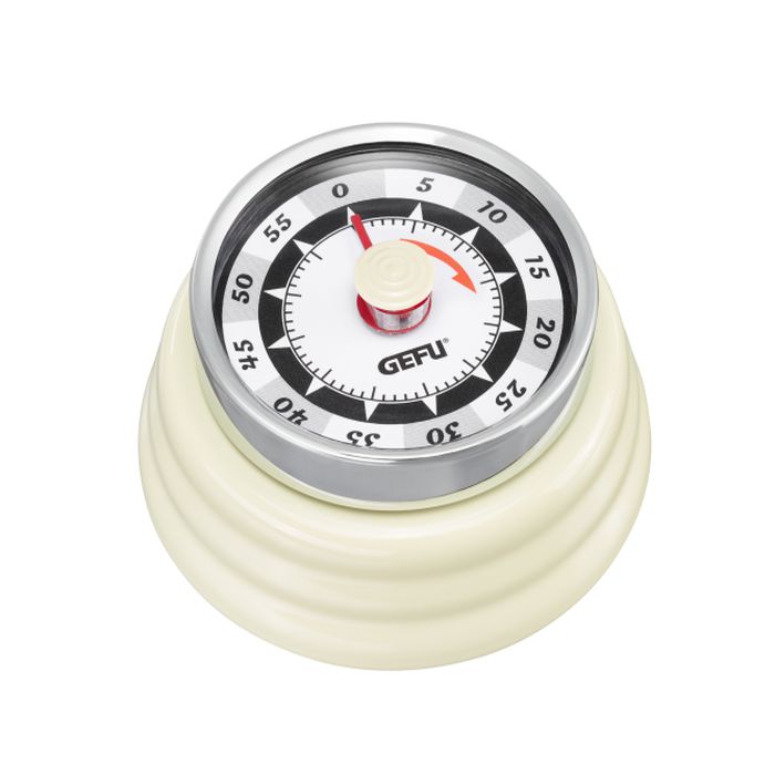 Cronometru mecanic cu magnet, Gefu, Retro, L 7,3, H 3,31, crem