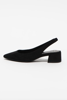 Marco Tozzi, Pantofi slingback cu varf ascutit, Negru Marco Tozzi, Pantofi slingback cu varf ascutit, Negru
