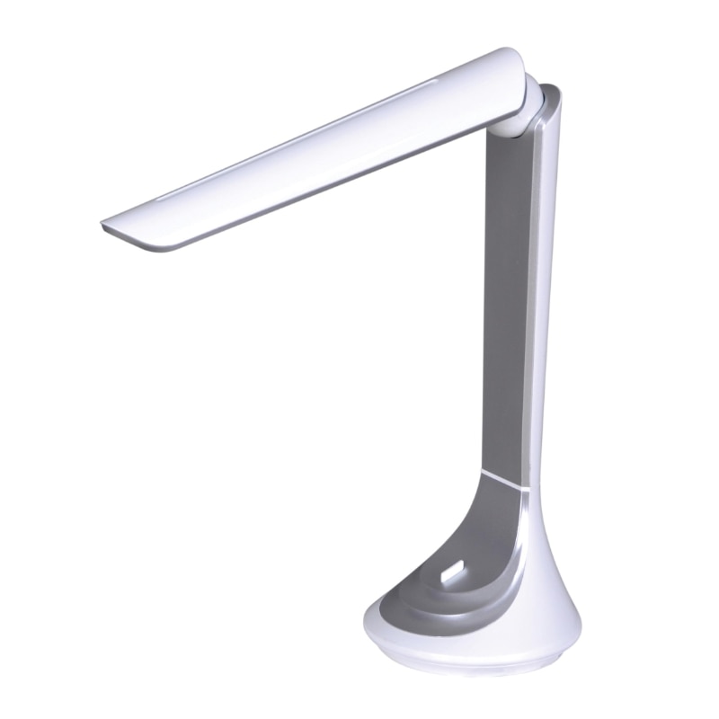 Lampa de birou cu LED, Kaja, Model K-MT-205, Seria ASTON, Alb/Argintiu