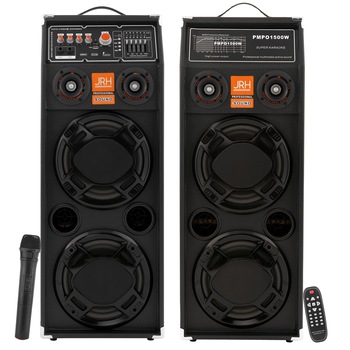 Set boxe active JRH 2321A Microphone wireless 800w Set boxe active JRH 2321A Microphone wireless 800w