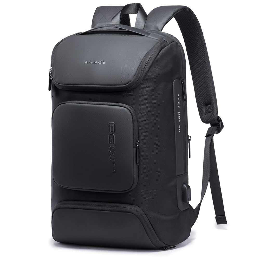 Rucsac laptop 15.6", sport, impermeabil, cu port de incarcare USB, BANGE, Negru