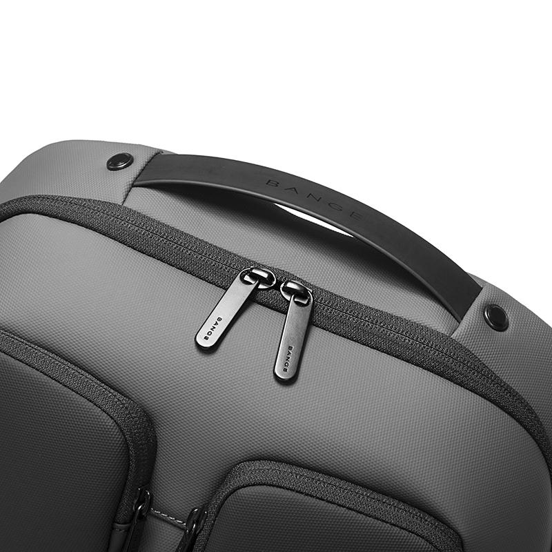 Rucsac laptop 15.6", smart business, compact, impermeabil, cu port de incarcare USB, BANGE, Gri