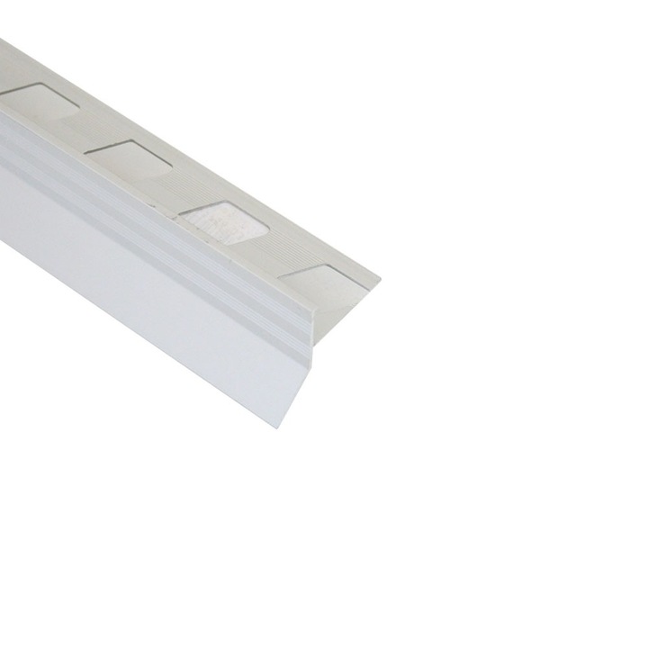 Profil picurator pentru streasina Lineco, aluminiu eloxat, 12 mm, 2.5 m, Argintiu satinat