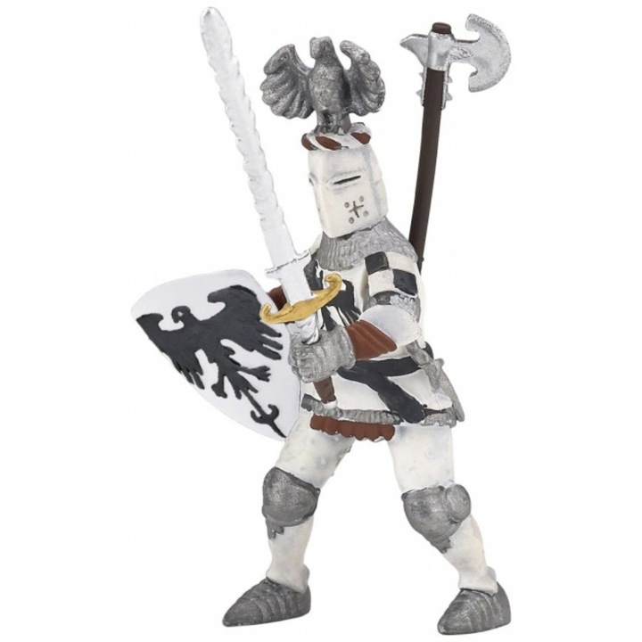 Papo-Knight figura fehér tollakkal
