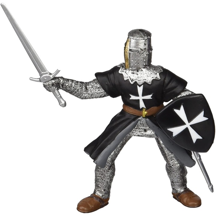 Figurina Papo - Personaje medievale, Cavaler Hospitaller cu sabie