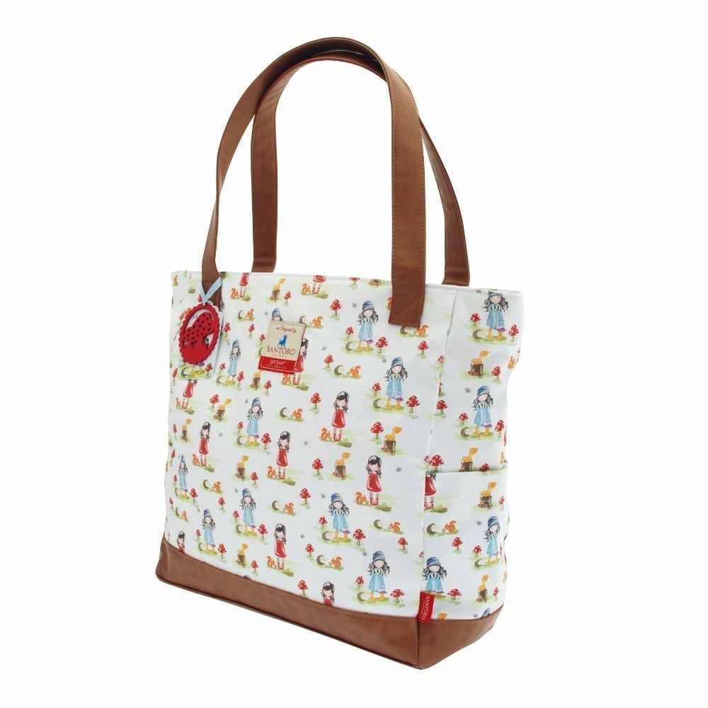 Gorjuss Geanta manere maro 49x35x3 Pastel Toadstools