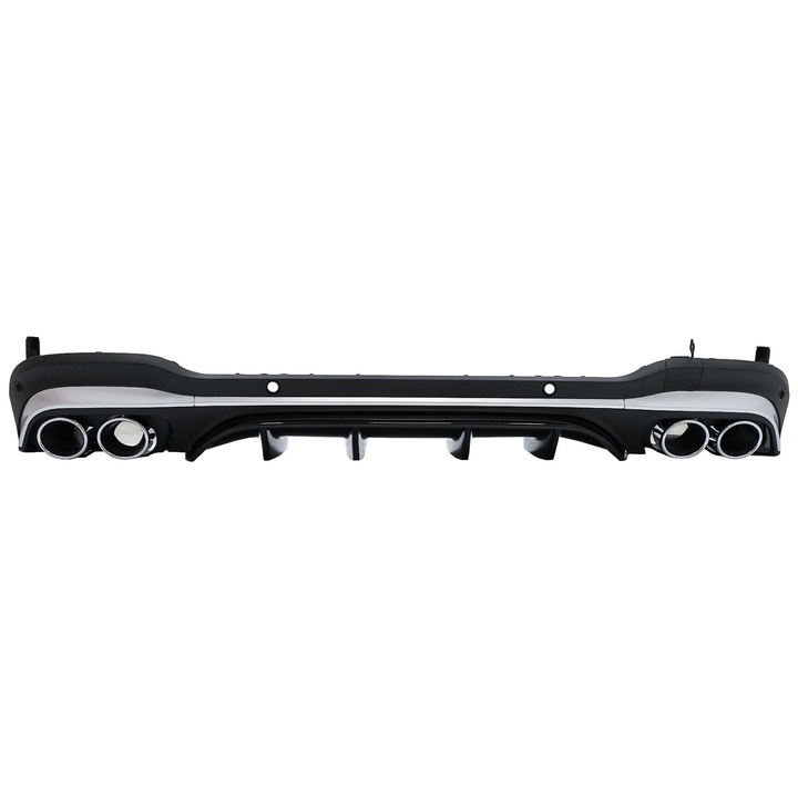 Difuzor Bara Spate compatibil cu Mercedes GLC SUV X253 Facelift 2020- GLC43 Design Evacuare Crom
