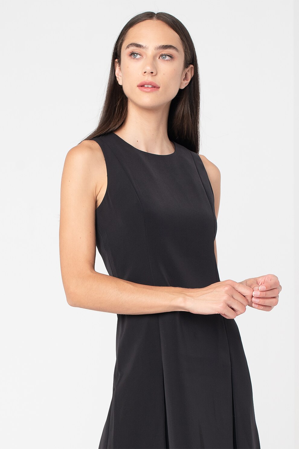 CALVIN KLEIN JEANS, Rochie mini cambrata, Negru