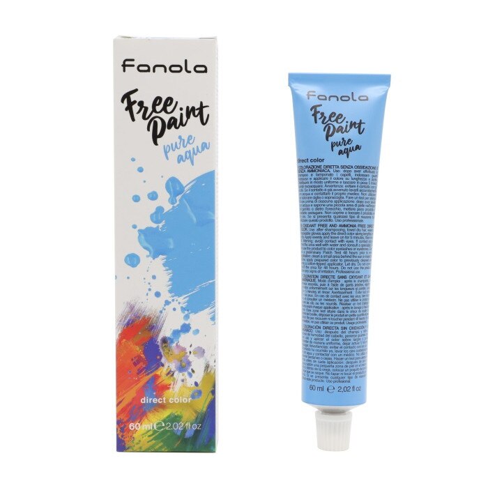 Vopsea semipermanenta Fanola Free Paint Pure Aqua, 60ml