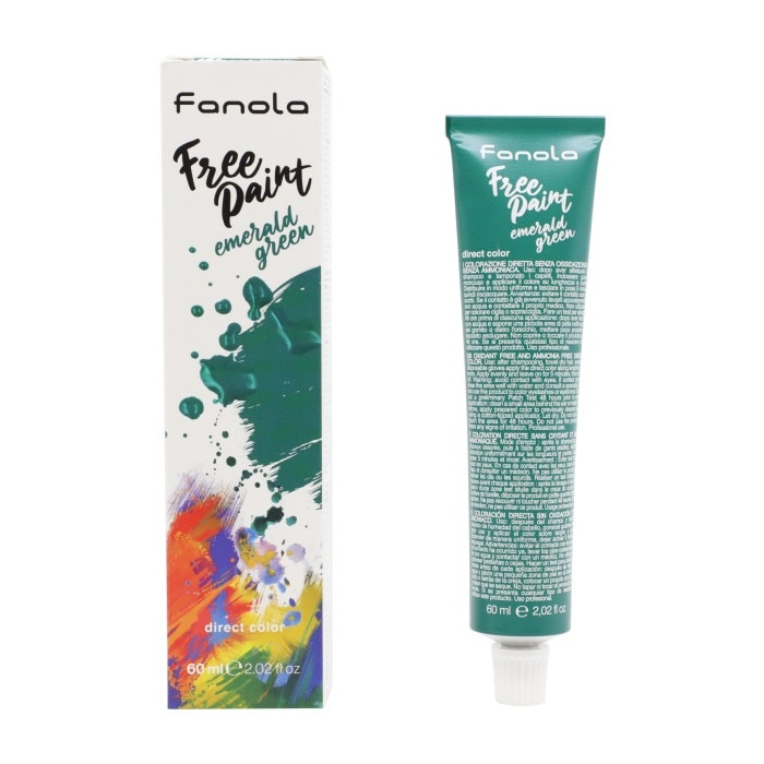 Vopsea semipermanenta Fanola Free Paint Emerald Green, 60ml