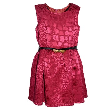 Rochita pentru fete Mini Junior 110-95V_110 cm, Visiniu 56446 Rochita pentru fete Mini Junior 110-95V_110 cm, Visiniu 56446