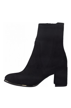 Marco Tozzi, Botine cu insertie elastica, Negru, 41 Marco Tozzi, Botine cu insertie elastica, Negru, 41