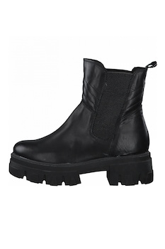 Marco Tozzi, Ghete Chelsea de piele cu aspect masiv, Negru Marco Tozzi, Ghete Chelsea de piele cu aspect masiv, Negru