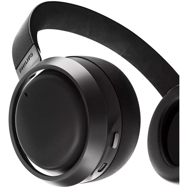 Casti audio over the ear Philips Fidelio, ANC, Bluetooth v5.0, autonomie 35 ore, negru