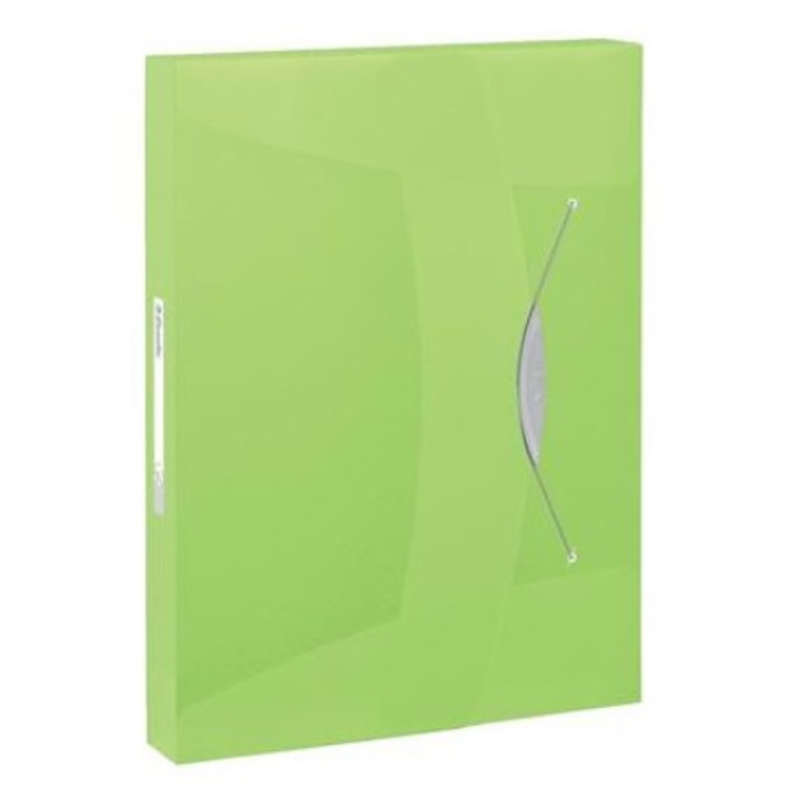 Папка Esselte Vivida Jumbo, A4, PP, Гумирана, Зелен