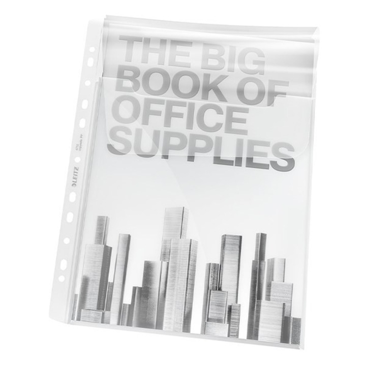 Lefűzhető genotherm LEITZ Jumbo A/4 180 mikron behajtható füllel víztiszta 5 darabos