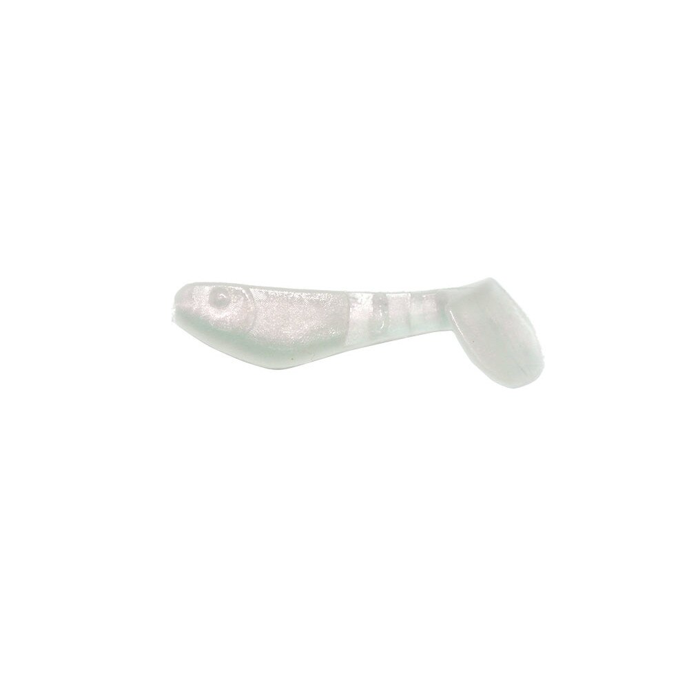 Set 10buc Shad Konger Killer Shadow 3.5cm, 0.7gr, culoarea Alb perlat