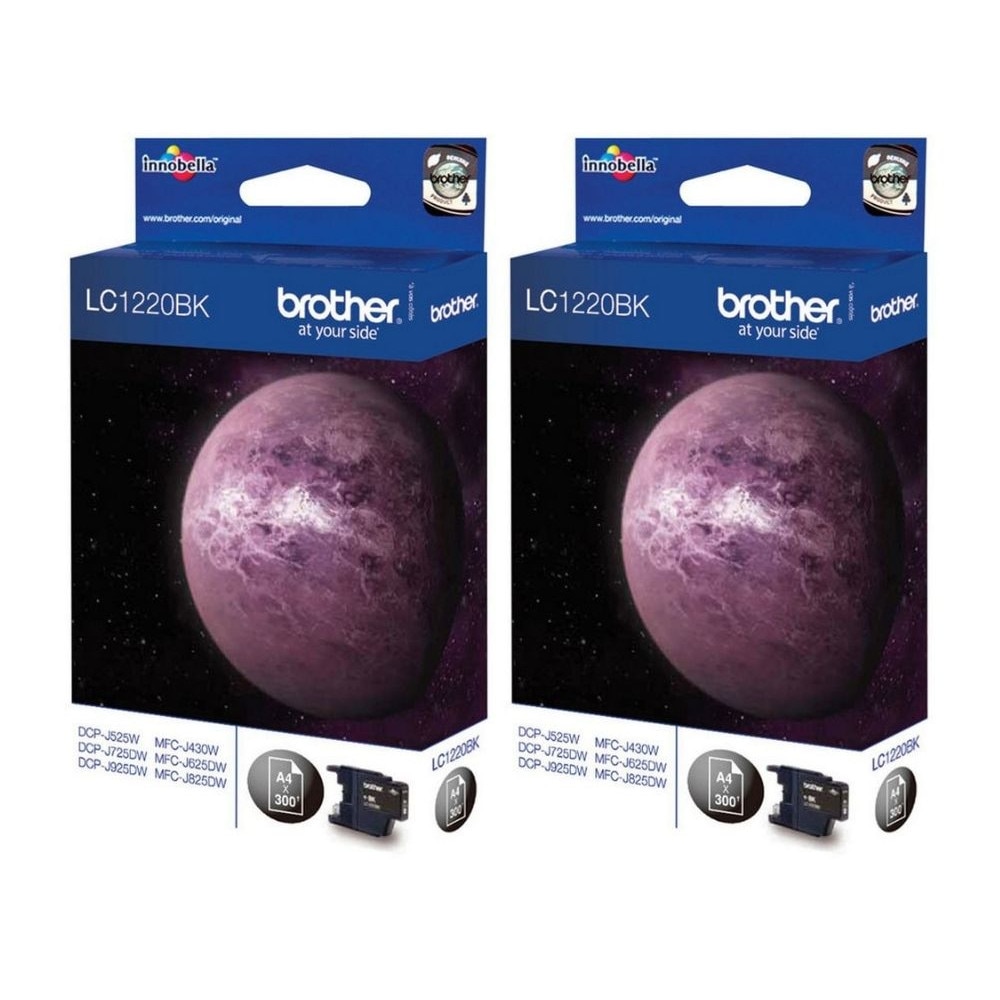 Set Cartus cerneala Brother Original 2x LC1220BK Negru 2400 pagini