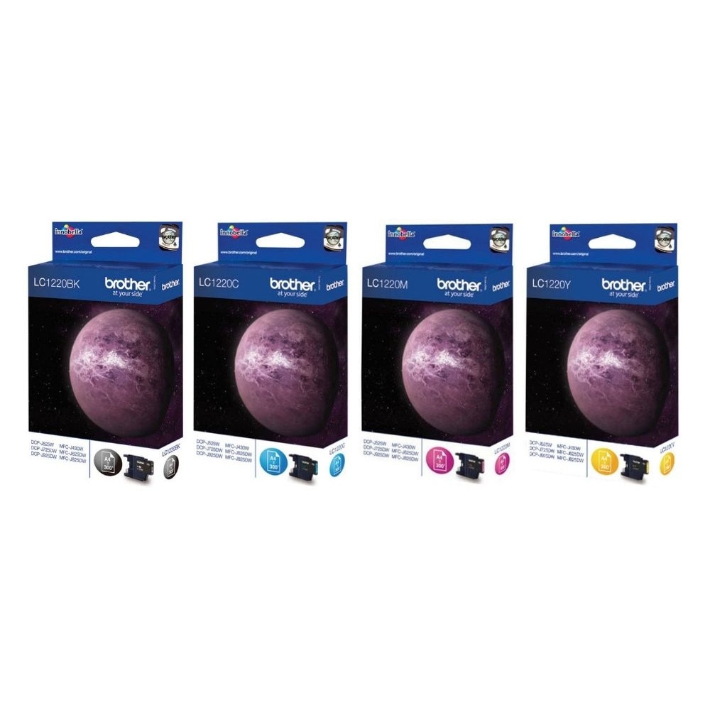 Set Cartus cerneala Brother Original LC1220BK Negru LC1220C Cyan LC1220M Magenta LC1220Y Galben 1200 pagini