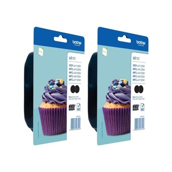 Set Cartus cerneala Brother Original 2x LC123BKBP2 Negru 4800 pagini Set Cartus cerneala Brother Original 2x LC123BKBP2 Negru 4800 pagini