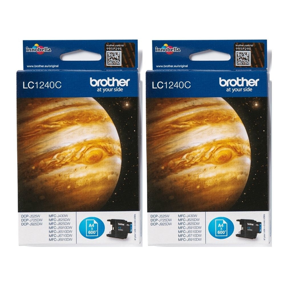 Set Cartus cerneala Brother Original 2x LC1240C Cyan 1200 pagini