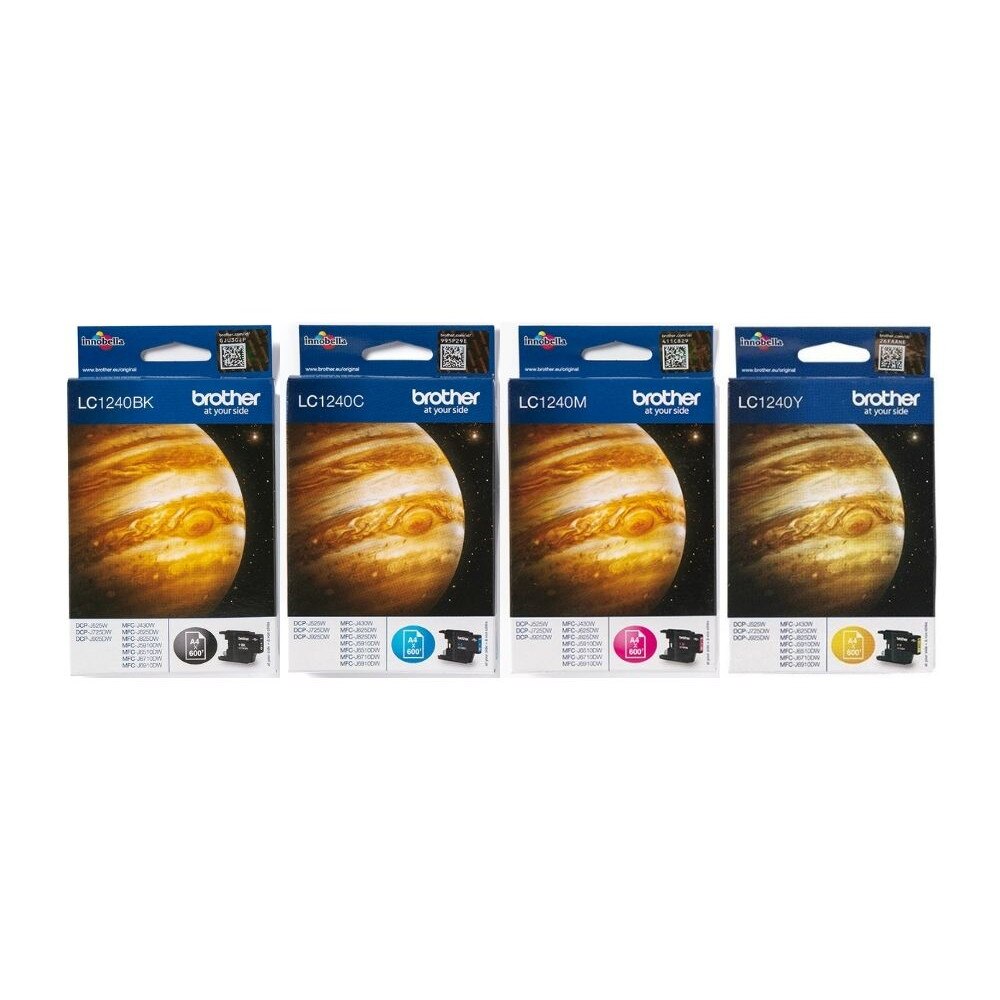 Set Cartus cerneala Brother Original LC1240BK Negru LC1240C Cyan LC1240M Magenta LC1240Y Galben 2400 pagini