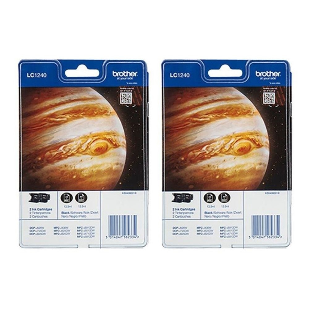 Set Cartus cerneala Brother Original 2x LC1240BKBP2 Negru 9600 pagini