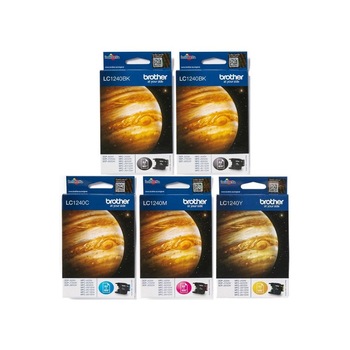 Set Cartus cerneala Brother Original 2xLC1240BK Negru LC1240C Cyan LC1240M Magenta LC1240Y Galben 3000 pagini Set Cartus cerneala Brother Original 2xLC1240BK Negru LC1240C Cyan LC1240M Magenta LC1240Y Galben 3000 pagini