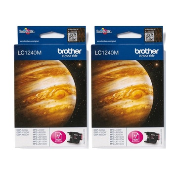 Set Cartus cerneala Brother Original 2x LC1240M Magenta 1200 pagini Set Cartus cerneala Brother Original 2x LC1240M Magenta 1200 pagini