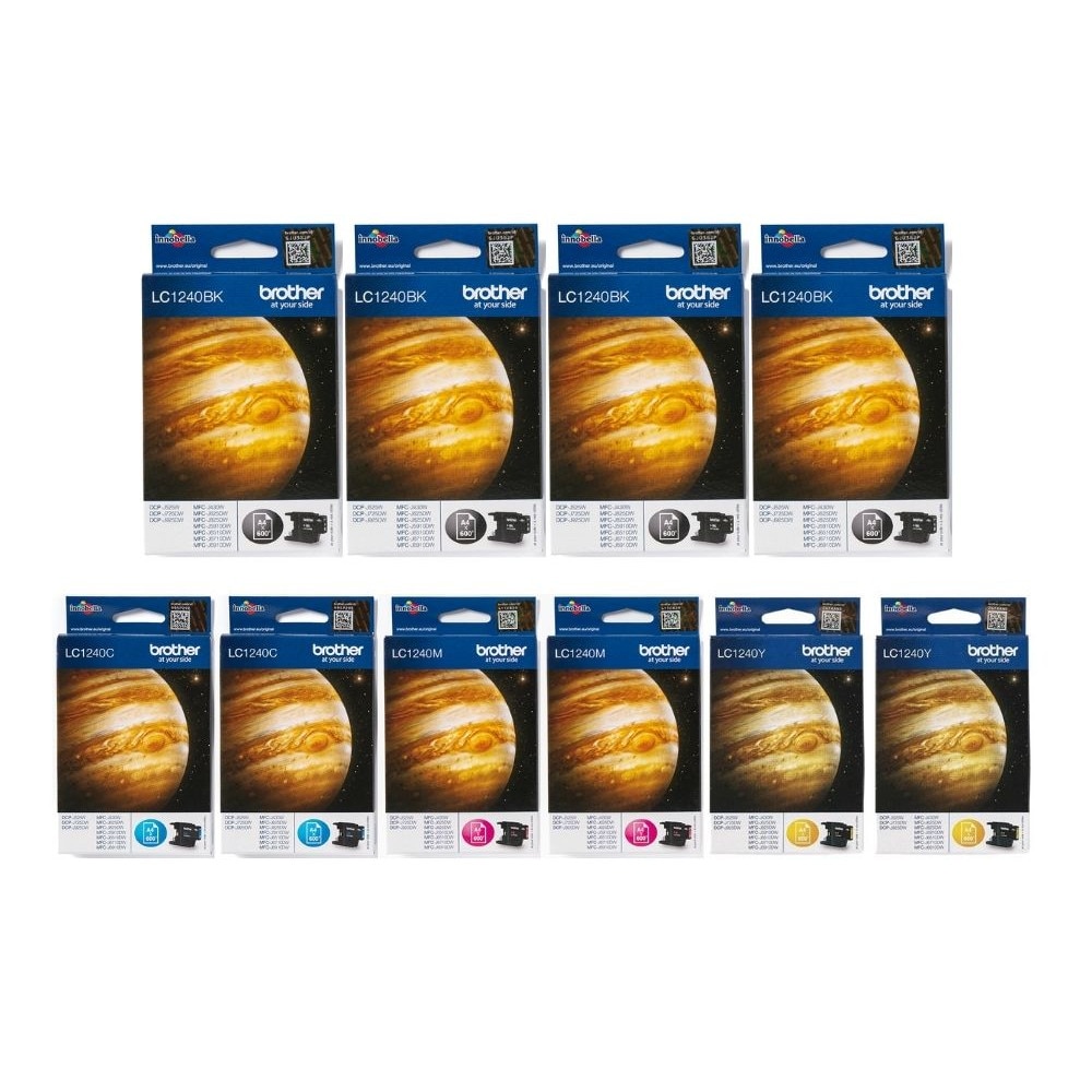 Set Cartus cerneala Brother Original 4x LC1240BK Negru 2x LC1240C 2x LC1240M Magenta 2x LC1240Y Galben 6000 pagini
