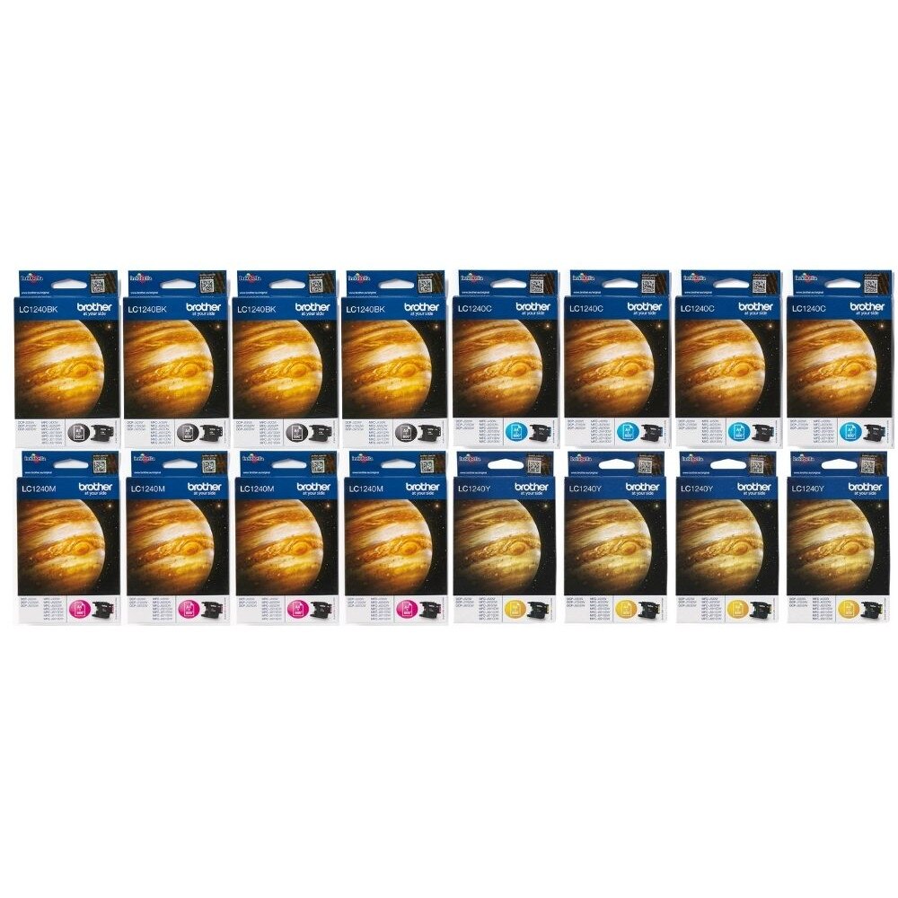 Set Cartus cerneala Brother Original 4x LC1240BK Negru 4x LC1240C Cyan 4x LC1240M Magenta 4x LC1240Y Galben 9600 pagini