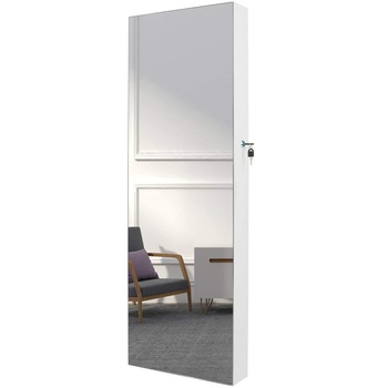 Dulap bijuterii cu oglinda Grand Voyage, Incuietoare,Doua sertare, Chei, 37 x 9.5 x 120cm, Alb Dulap bijuterii cu oglinda Grand Voyage, Incuietoare,Doua sertare, Chei, 37 x 9.5 x 120cm, Alb