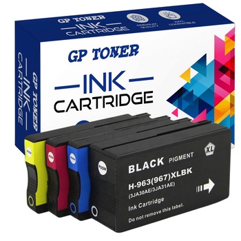 Set 4 cartuse de cerneala, GP Toner, Compatibil cu HP 963XL Officejet Pro 9010 9012 9014 9015 9016 9019 9020 9022 9023 9025, Multicolor Set 4 cartuse de cerneala, GP Toner, Compatibil cu HP 963XL Officejet Pro 9010 9012 9014 9015 9016 9019 9020 9022 9023 9025, Multicolor
