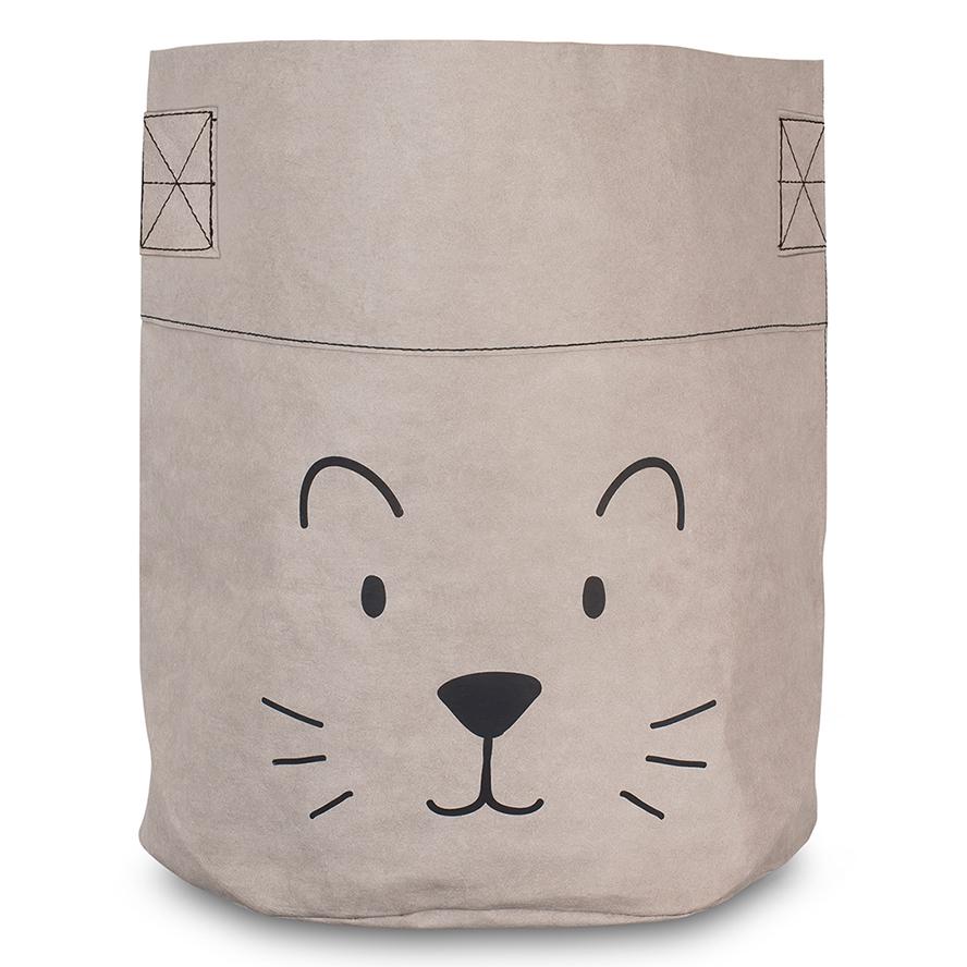 Cos depozitare Jollein Little Lion, 35x30 cm, gri