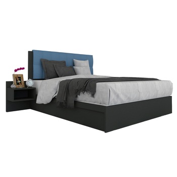 Pat Tapitat Genarom LEX 120 Fara Leat, 0164 / Aura 12, 204 x 95 x 129 cm Pat Tapitat Genarom LEX 120 Fara Leat, 0164 / Aura 12, 204 x 95 x 129 cm