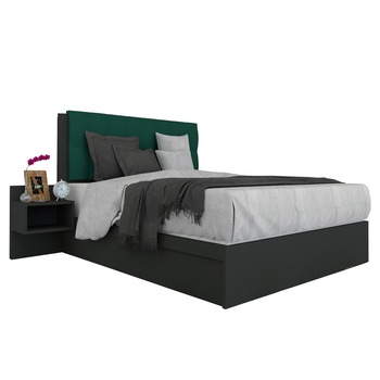 Pat Tapitat Genarom LEX 120 Fara Leat, 0164 / Kronos 04, 204 x 95 x 129 cm Pat Tapitat Genarom LEX 120 Fara Leat, 0164 / Kronos 04, 204 x 95 x 129 cm