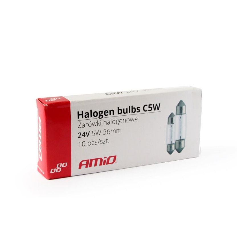 Bombillas Halógenas C5W Festoon 36mm - 12V 5W, Para Luz De Matrícula E Interior Del Coche, Pack De 10