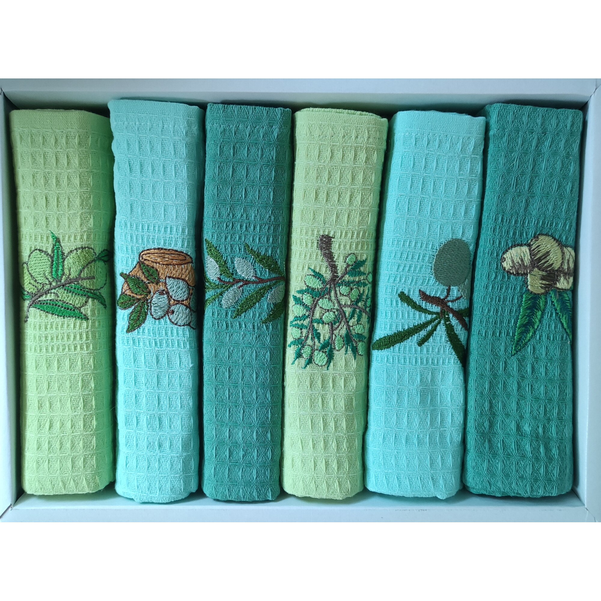 Set de prosoape de bucatarie, 6 bucati, din bumbac, multicolor