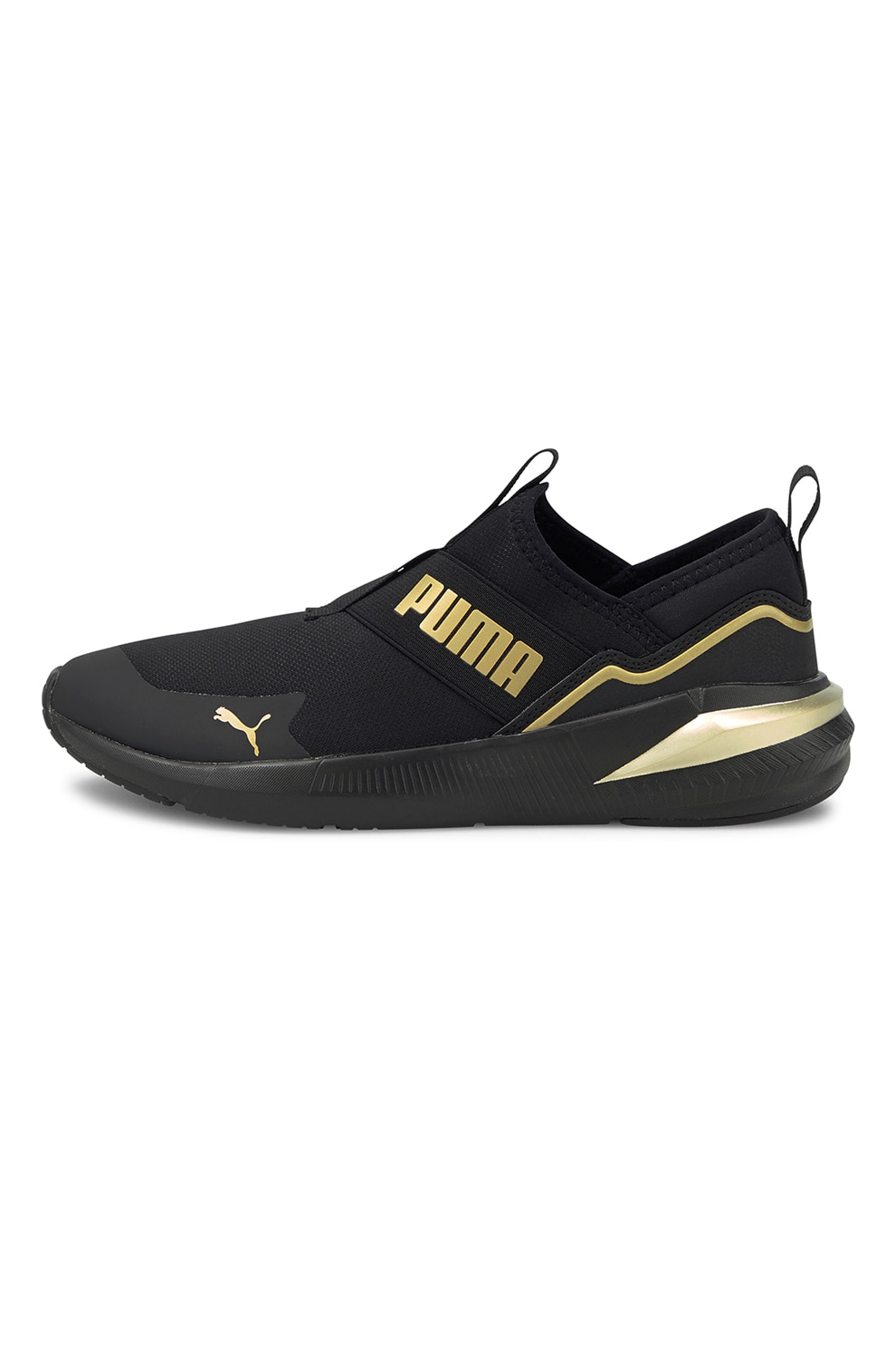 Puma, Pantofi slip-on pentru antrenament Platinum Alt, Negru/Auriu