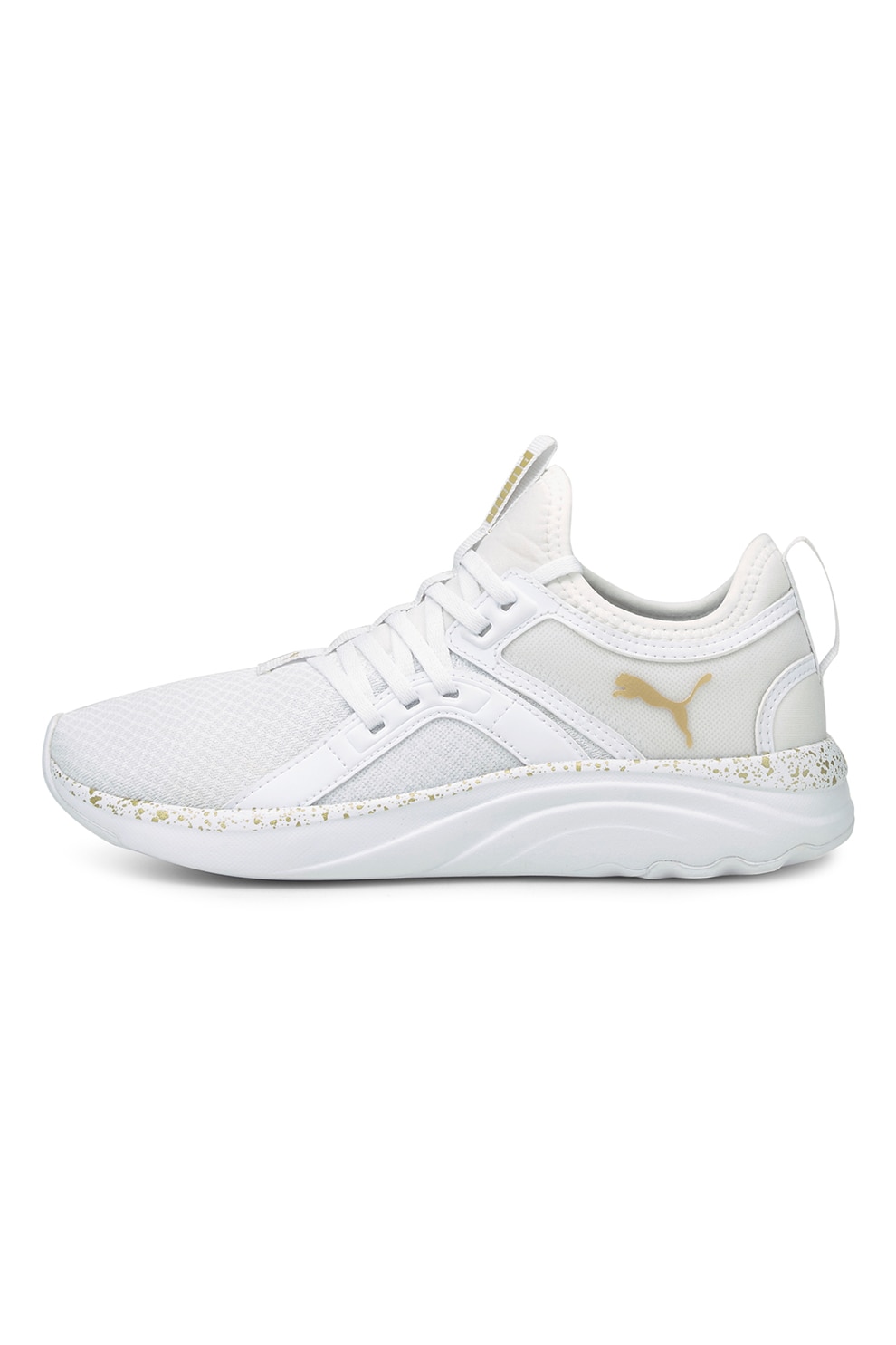 Puma, Pantofi low-top pentru alergare Softride Sophia Shimmer, Alb