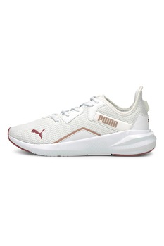 Puma, Pantofi low-top din plasa pentru antrenament Platinum Shimmer, Alb/Rosu Bordeaux Puma, Pantofi low-top din plasa pentru antrenament Platinum Shimmer, Alb/Rosu Bordeaux
