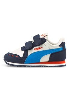 Puma, Pantofi sport cu garnituri din piele ecologica si piele intoarsa Cabana Racer, Bleumarin/Alb Puma, Pantofi sport cu garnituri din piele ecologica si piele intoarsa Cabana Racer, Bleumarin/Alb